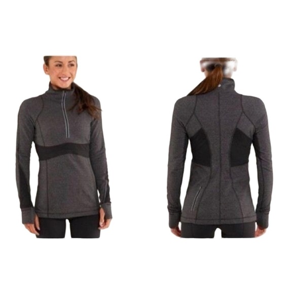 Lululemon Run Full Tilt Pullover in Heathered Charcoal Gray, Size 6 - Picture 1 of 13